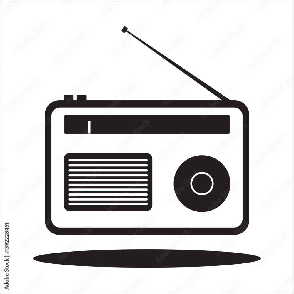radio icon vector design logo radio icon vector design logo