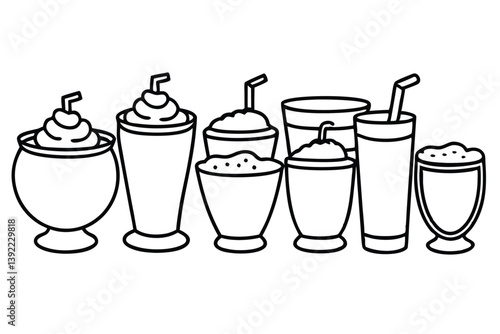 Neer Mor Line Art Illustration Artistic Concept for Print Projects