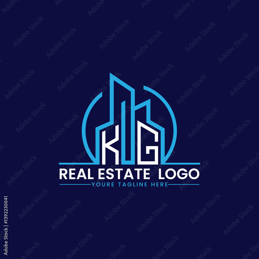 KG Real Estate and Construction Logo Design KG Real Estate and Construction Logo Design
