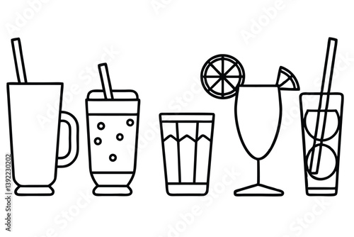 Neer Mor Line Art Illustration Elegant Sketch for Modern Design  