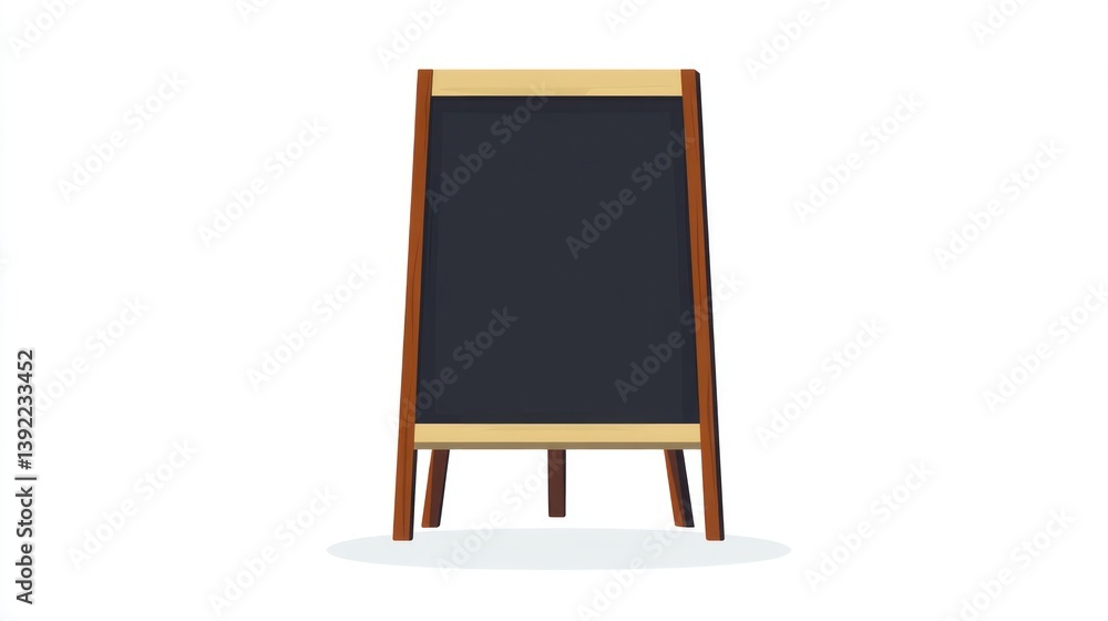 Empty chalkboard menu board, restaurant advertisement, display, indoor Empty chalkboard menu board, restaurant advertisement, display, indoor