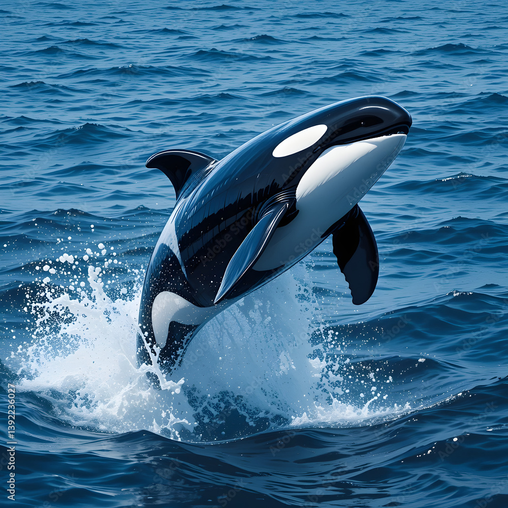 Obraz premium dolphin jumping in water