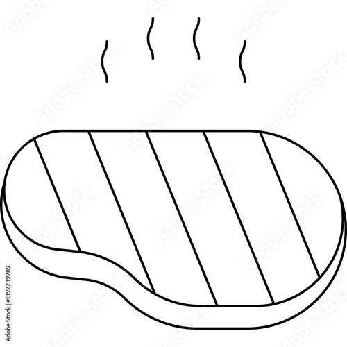 Steakicon single vector illustration