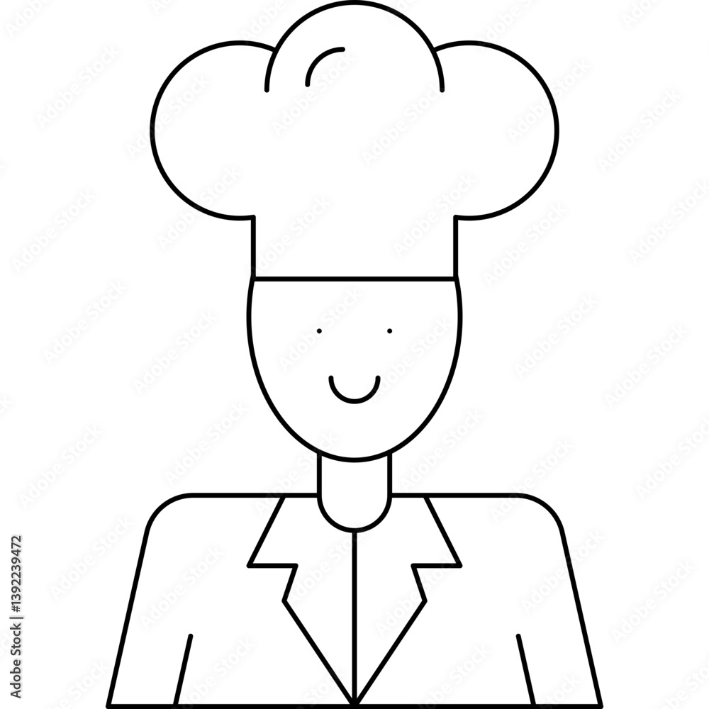 Cheficon single vector illustration Cheficon single vector illustration