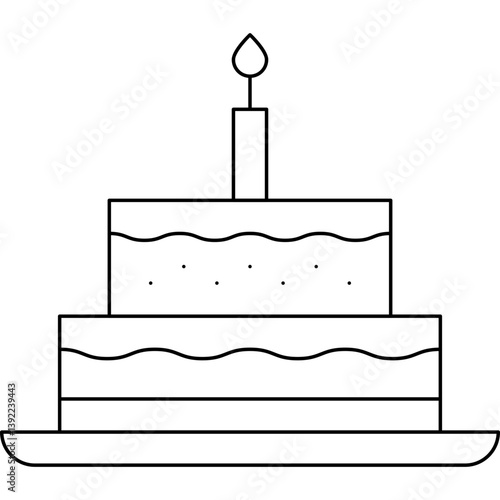 Cakeicon single vector illustration