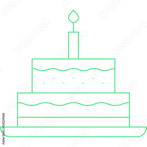Cakeicon single vector illustration