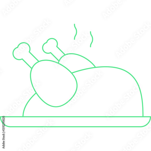 Chickenicon single vector illustration