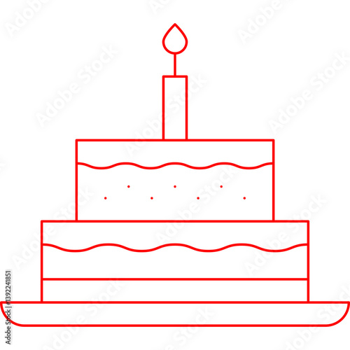 Cakeicon single vector illustration
