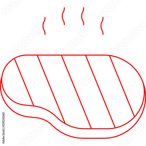 Steakicon single vector illustration