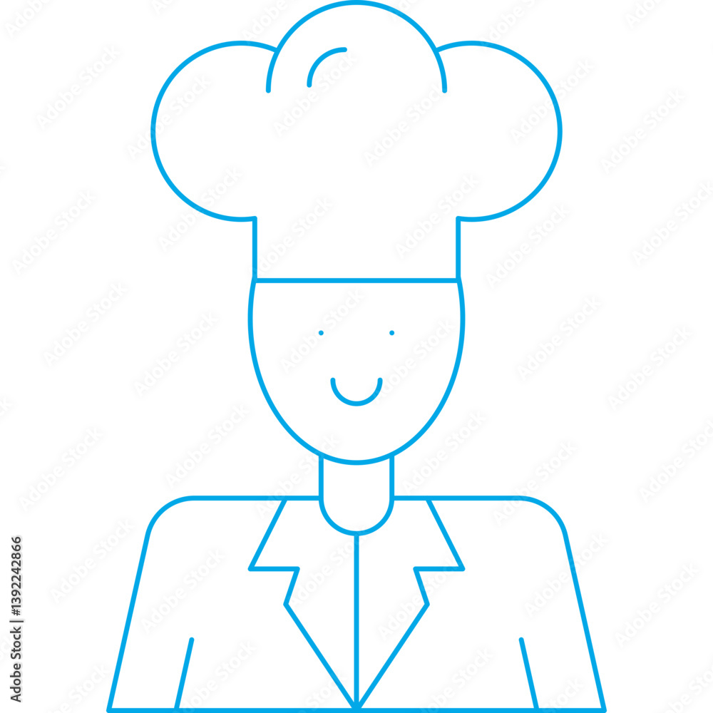 Cheficon single vector illustration Cheficon single vector illustration
