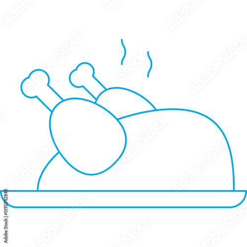 Chickenicon single vector illustration