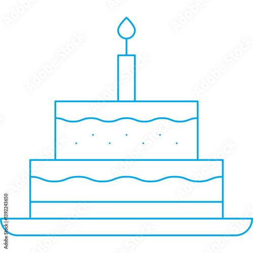Cakeicon single vector illustration