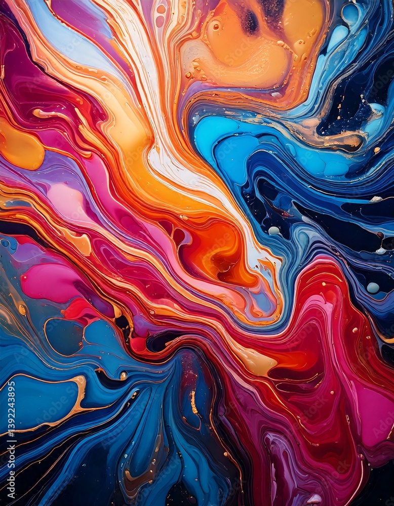 Obraz premium Abstract colorful fluid wallpaper