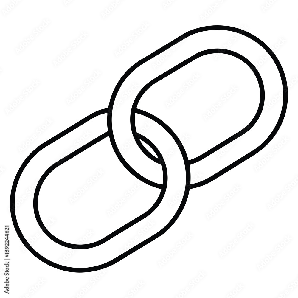 chain link isolated on white background