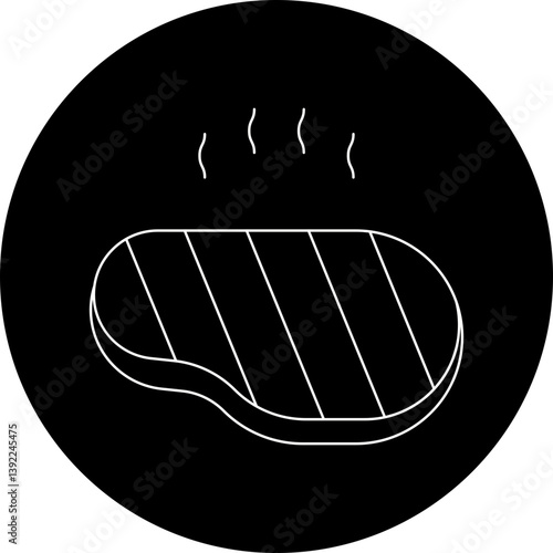 Steakicon single vector illustration