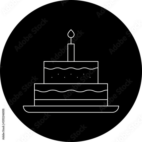 Cakeicon single vector illustration