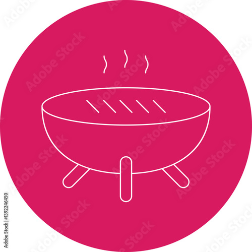 Grillicon single vector illustration