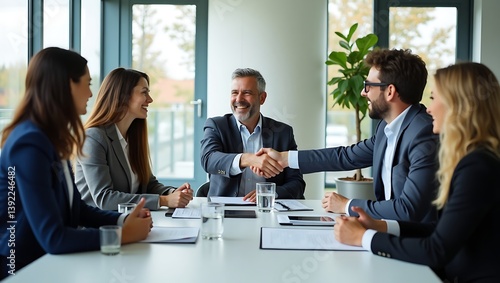 business team working together