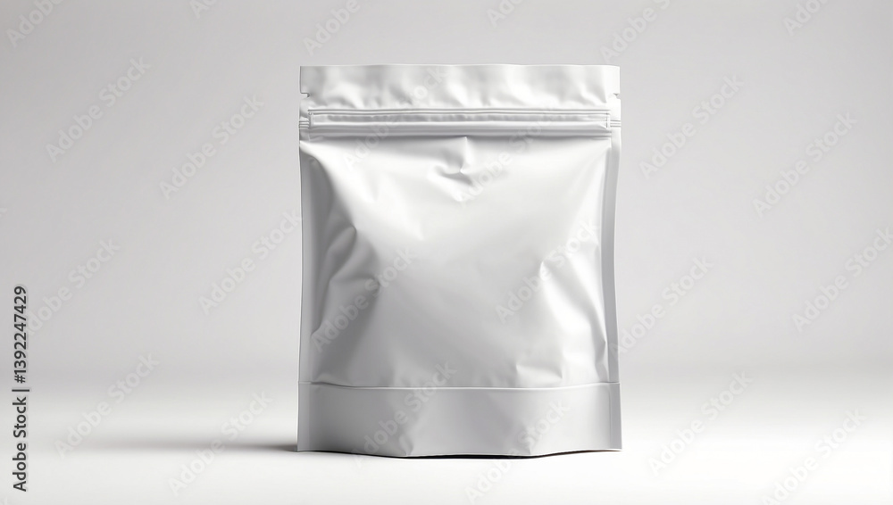 Doypack Template Isolated on White Background for Packaging Design Doypack Template Isolated on White Background for Packaging Design