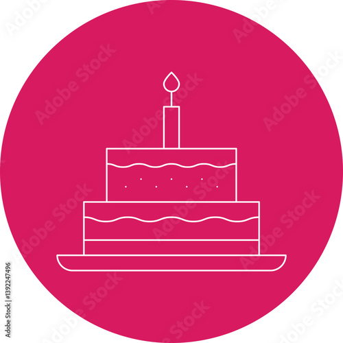 Cakeicon single vector illustration