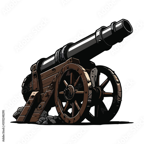 war cannon vector design illustration