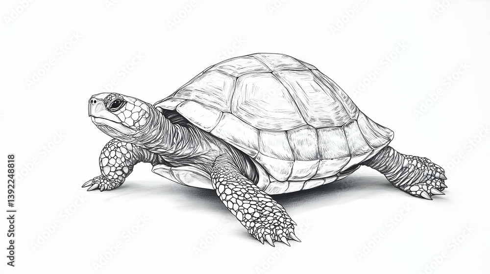 Fototapeta premium drawing turtle illustration