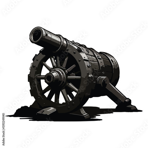 war cannon vector design illustration