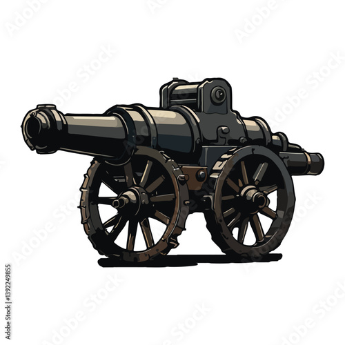 war cannon vector design illustration