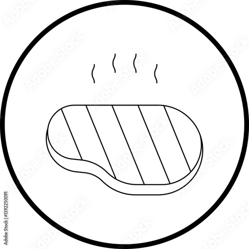 Steakicon single vector illustration