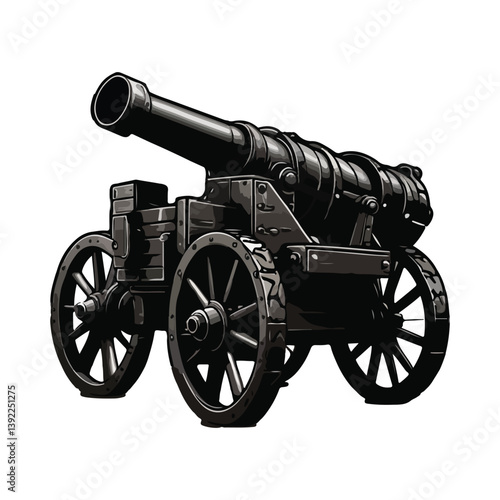 war cannon vector design illustration