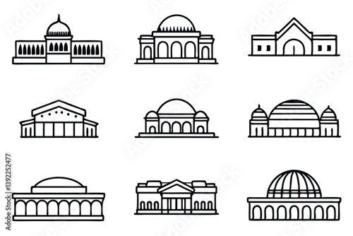 Opera House Line Art Unique Design for Visual Art Creation  
