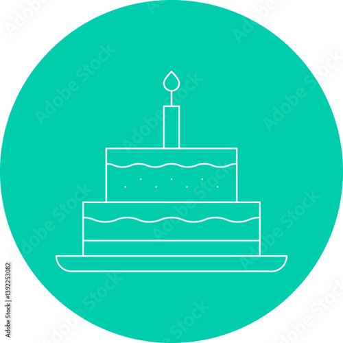 Cakeicon single vector illustration
