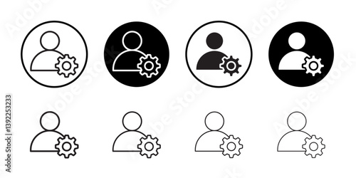 Account settings icon Black and white logo