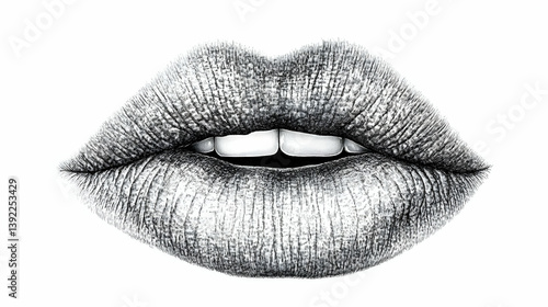 drawing lips illustration