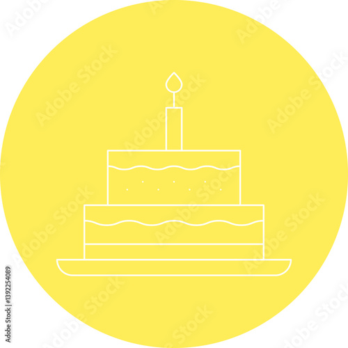 Cakeicon single vector illustration