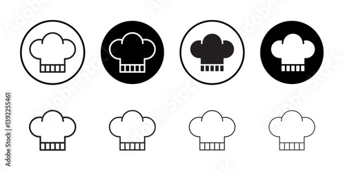 Chef hat icon Black and white logo