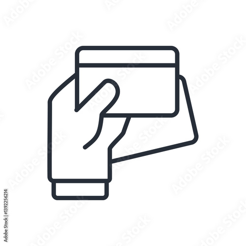 credit card icon. vector.Editable stroke.linear style sign for use web design,logo.Symbol illustration.