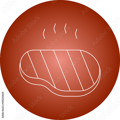 Steakicon single vector illustration
