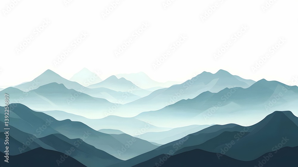 Fototapeta premium drawing of the mountains illustration