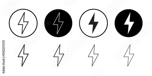 Electricity icon Black and white logo