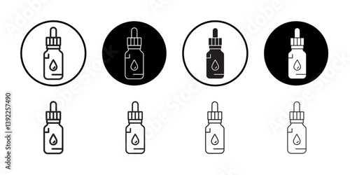 Essential oils icon Black and white logo