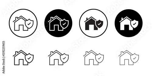 Home insurance icon Black and white logo
