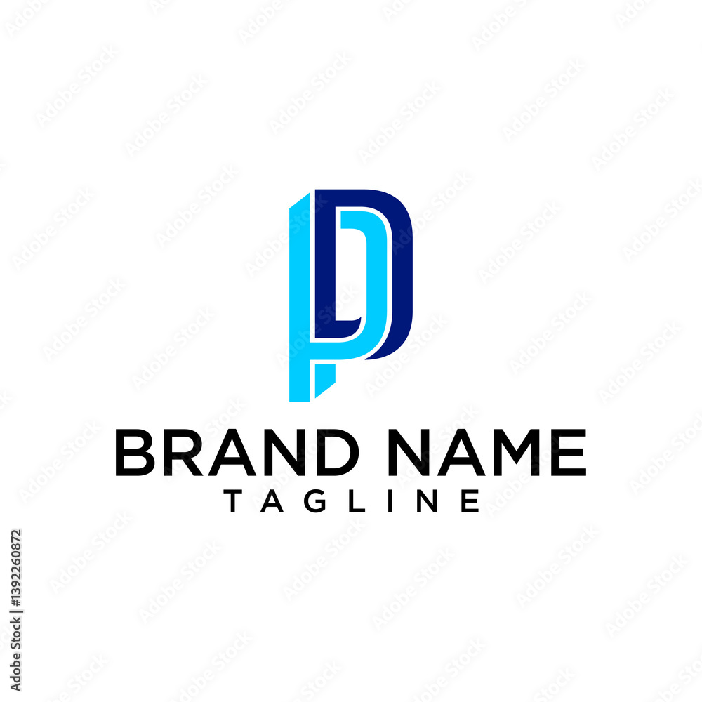 monogram at letter pd modern logo monogram at letter pd modern logo