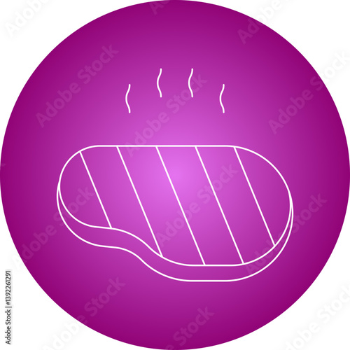 Steakicon single vector illustration
