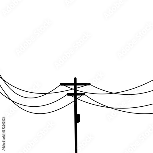 Electric pole silhouette