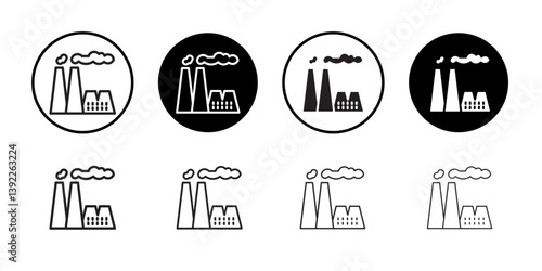 Pollution icon Black and white logo