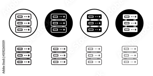 Server icon Black and white logo