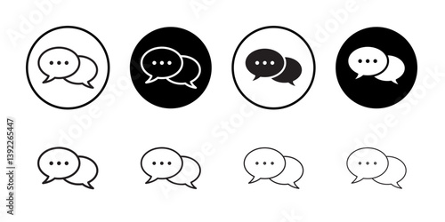 Speech bubble icon Black and white logo