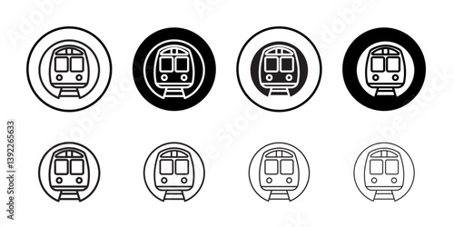 Subway icon Black and white logo