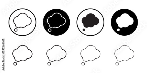 Think bubble icon Black and white logo